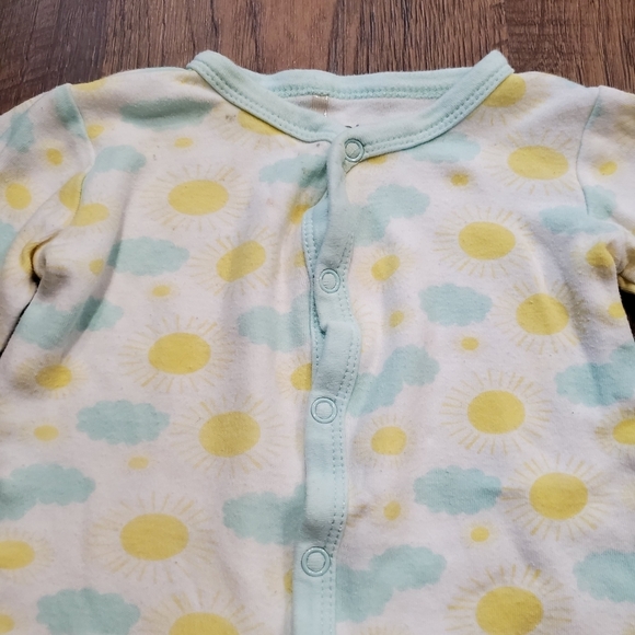 Baby Gear Matching Set Footed Pajamas Bodysuit Neon Sunshine Geometric Unisex 3M - Picture 8 of 8